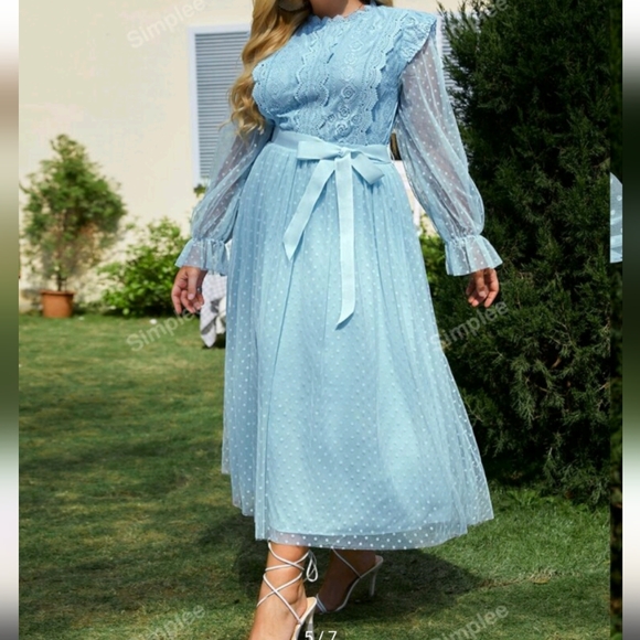 Light Blue Spring Dress - Picture 1 of 8